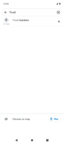 Press the required destination. Press the required destination.