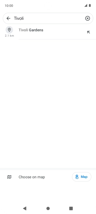 Press the required destination. Press the required destination.