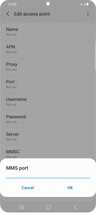 Key in 8799 and press OK.