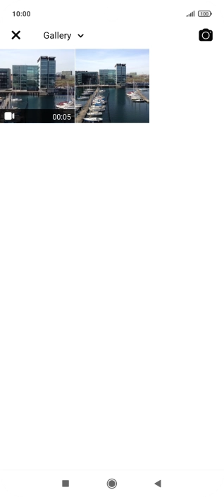 Press the required picture or video clip. Press the required picture or video clip.