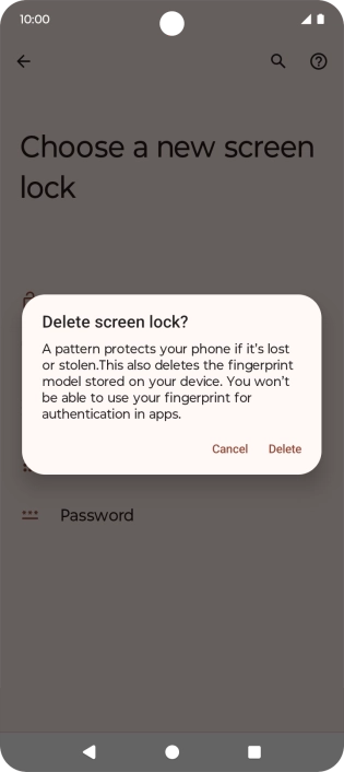 Press Delete. Press Delete.