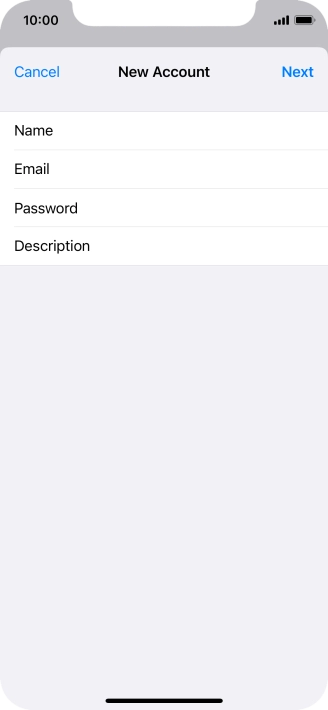 Press Description and key in the required name. Press Description and key in the required name.