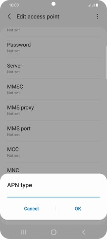 Key in mms and press OK.