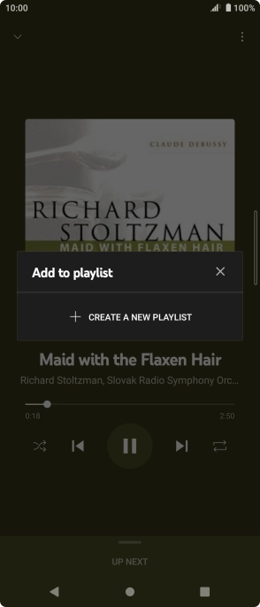 Press CREATE A NEW PLAYLIST. Press CREATE A NEW PLAYLIST.