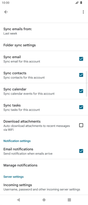 Press the field next to 