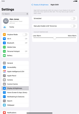 Press the indicator next to 