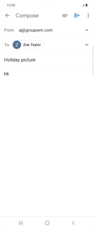 Write the required text and press the send icon.