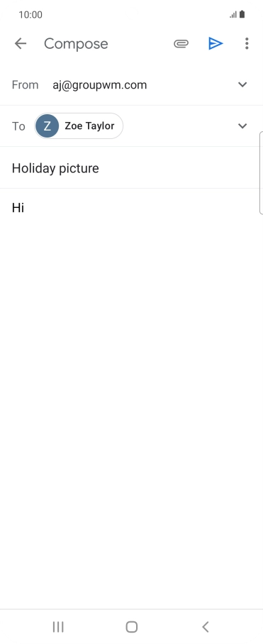 Write the required text and press the send icon.