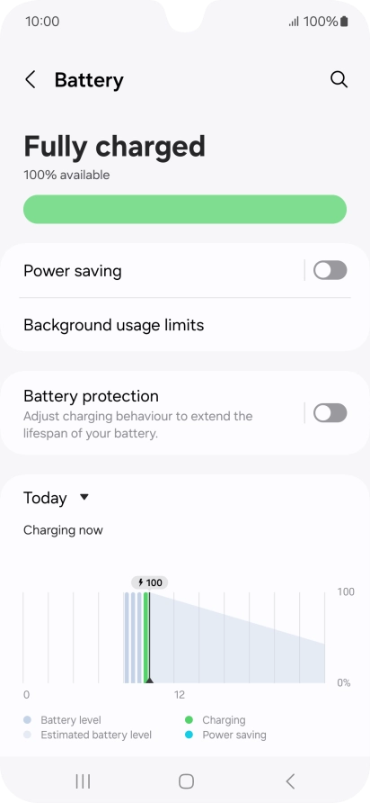 Press Battery protection. Press Battery protection.