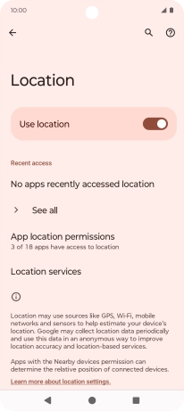 Press App location permissions.
