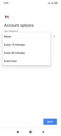 Press the required setting.