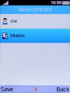 Select Mobile and key in the required phone number.