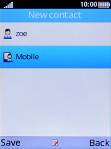 Select Mobile and key in the required phone number.