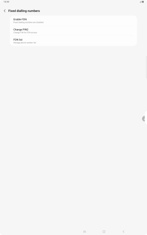 Press Enable FDN. Press Enable FDN.
