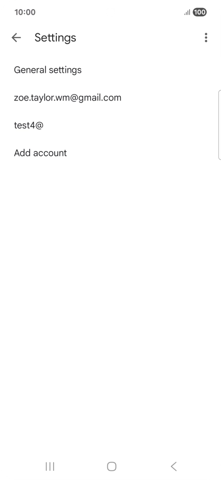 Press the required email account.