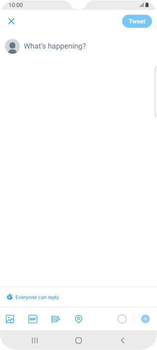 Press the text input field.