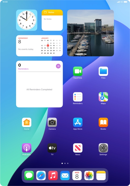 The network mode icon shows the network mode currently used by your tablet.