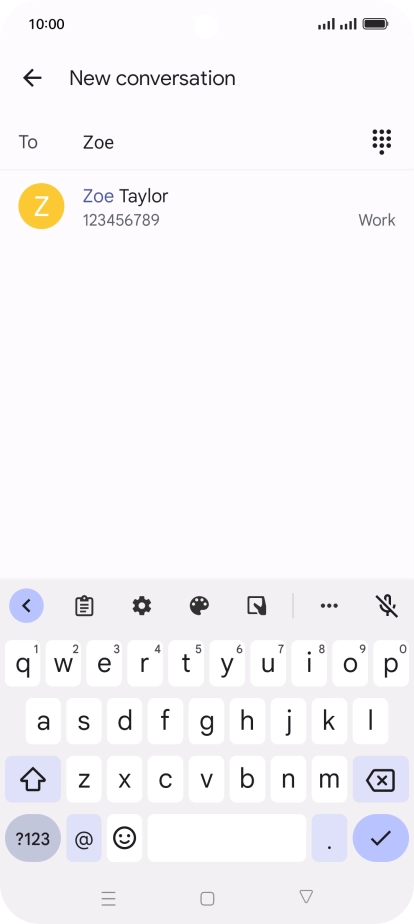 Press the required contact.
