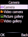 Select Camera and press the Left selection key.