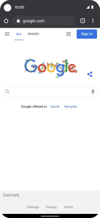 Press the menu icon.