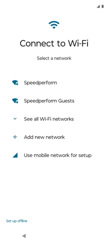Press the required Wi-Fi network.