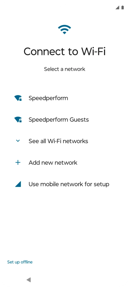 Press the required Wi-Fi network.