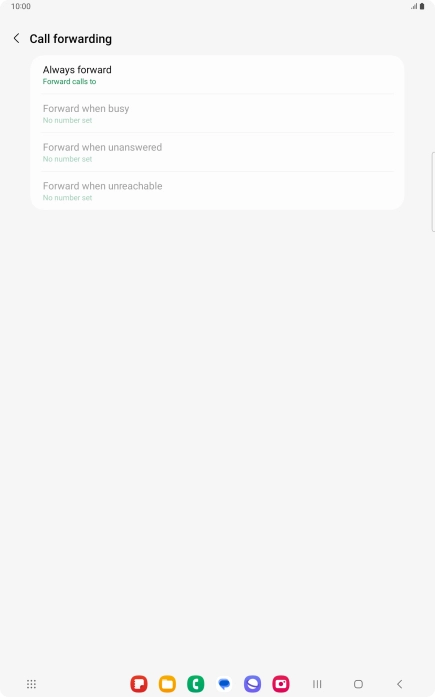 Press the required divert type.
