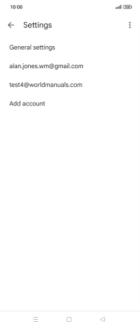 Press the required account.