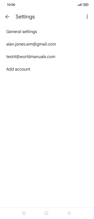 Press the required account.