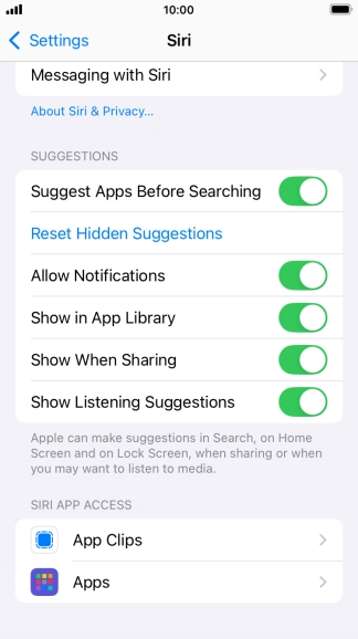 Press the required app.
