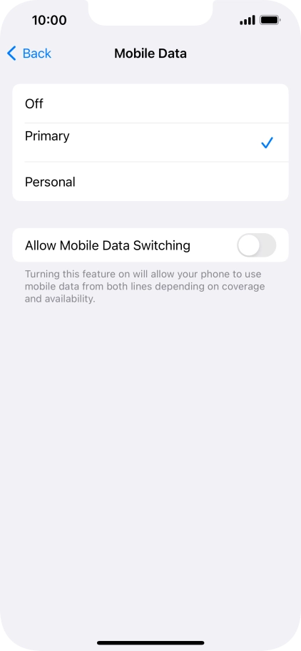 Press the required price plan.