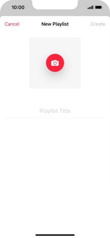 Press the text input field and key in a name for the playlist. Press the text input field and key in a name for the playlist.