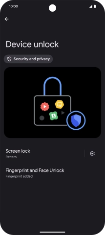 Press Screen lock and key in the additional phone lock code you created earlier. Press Screen lock and key in the additional phone lock code you created earlier.