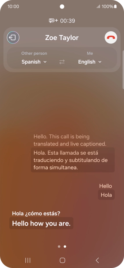 Say the required word or phrase and wait for the translation.