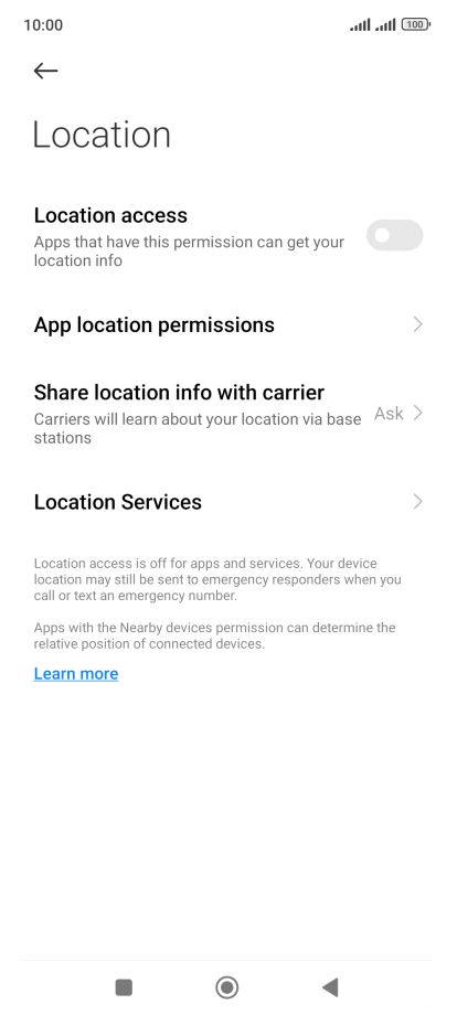 Press the indicator next to 