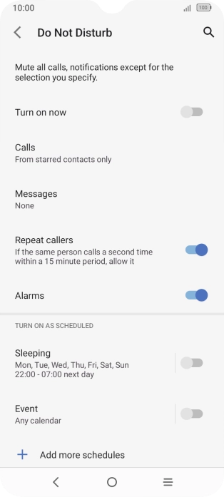 Press the indicator next to 