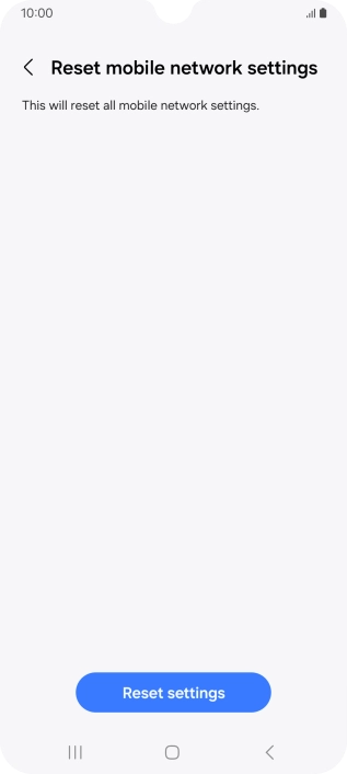 Press Reset settings.