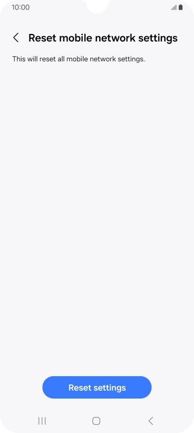 Press Reset settings.