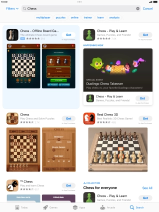 Press the required app.