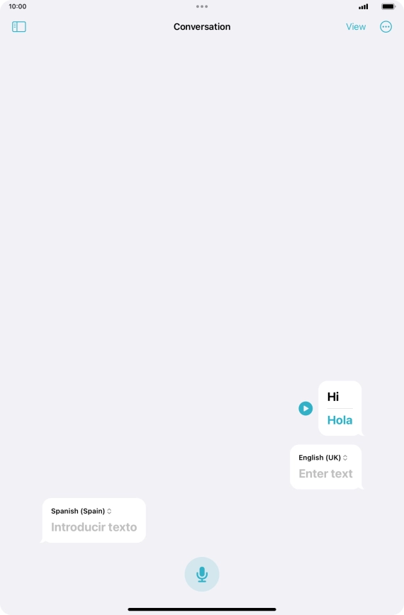 Press the menu icon.