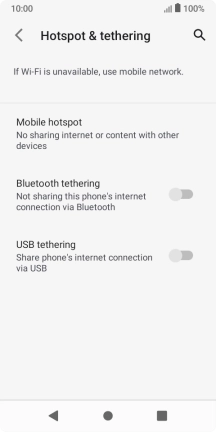 Press Mobile hotspot.
