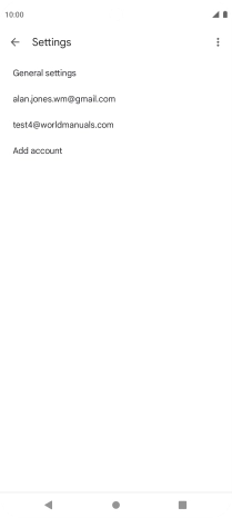 Press the required email account.