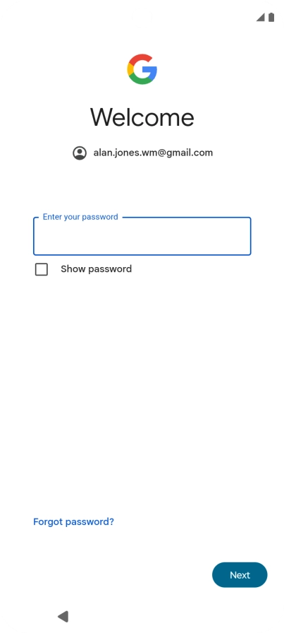 Press the field below 