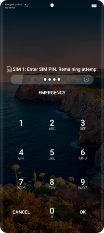 If your SIM is locked, key in your PIN and press OK. If your SIM is locked, key in your PIN and press OK.