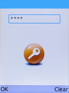 Key in a new four-digit PIN and press the Left selection key.