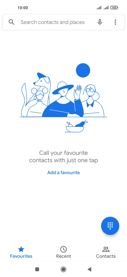 Press the keypad icon. Press the keypad icon.