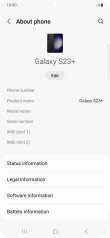 Press Status information.