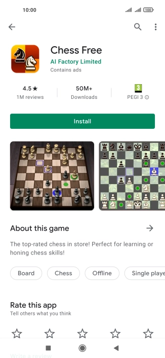 Press Install and follow the instructions on the screen to install the app.