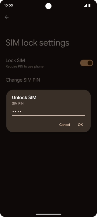 Key in your PIN and press OK.