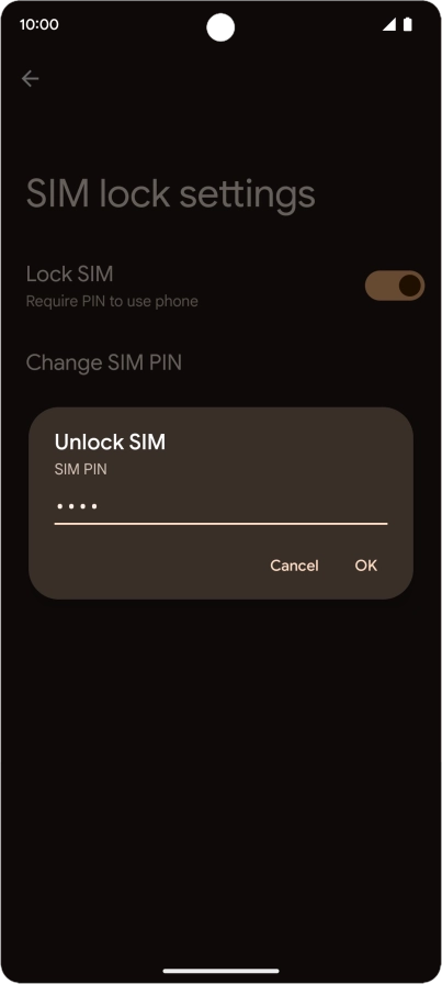 Key in your PIN and press OK.